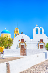 The Big Church of St.George at Oia village in Santorini Island in Greece.