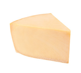 Parmesan cheese isolated on white
