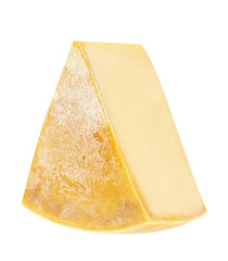 Parmesan cheese isolated on white