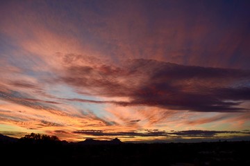 Arizona Sunset Tucson Clouds Phoenix Sky Colorful