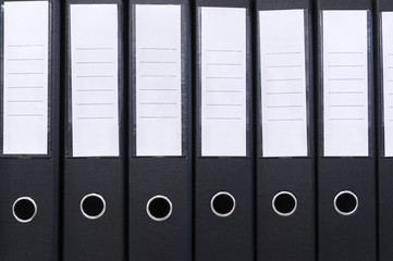 Office folders in a row