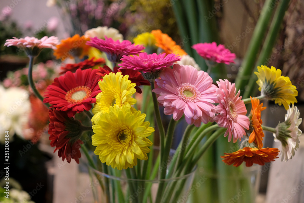 Poster fleurs chez le fleuriste