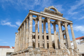 Fototapeta premium Roman temple to Diana in Merida (Spain)