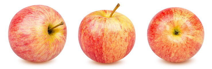 Isolated apples. Collection of red apple isolated on white background with clipping path
