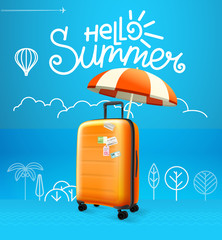 Travel bag vector illustration. Vacation concept