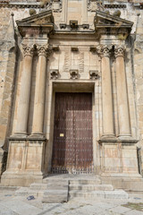 Fototapeta na wymiar Entrance to the New Cathedral of Plasencia