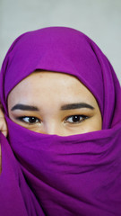 portrait of a girl in a burqa
