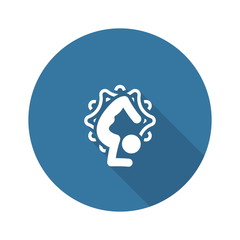 Yoga Scorpion Pose Icon. Flat Design Isolated Illustration.