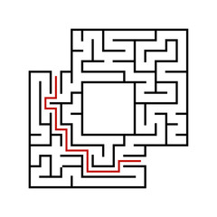 Abstact labyrinth. Game for kids. Puzzle for children. Maze conundrum. Vector illustration