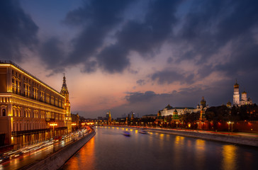 Fototapeta na wymiar Moscow City lights