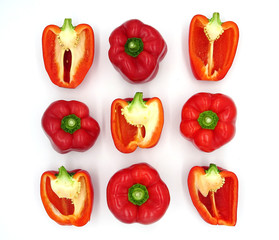 Czerwona Papryka widziana od gory