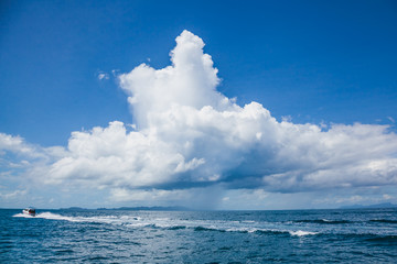 storm cloud over the tropical sea