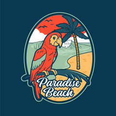 Paradise beach print 