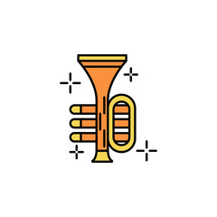 Trumpet, instrument icon. Element of color St Patricks day icon. Premium quality graphic design icon. Signs and symbols collection icon for websites, web design, mobile app