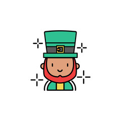 Leprechaun, boy icon. Element of color St Patricks day icon. Premium quality graphic design icon. Signs and symbols collection icon for websites, web design, mobile app