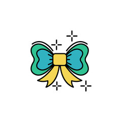 Bow, green icon. Element of color St Patricks day icon. Premium quality graphic design icon. Signs and symbols collection icon for websites, web design, mobile app