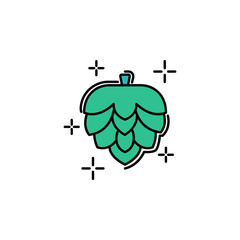 Hop, green icon. Element of color St Patricks day icon. Premium quality graphic design icon. Signs and symbols collection icon for websites, web design, mobile app