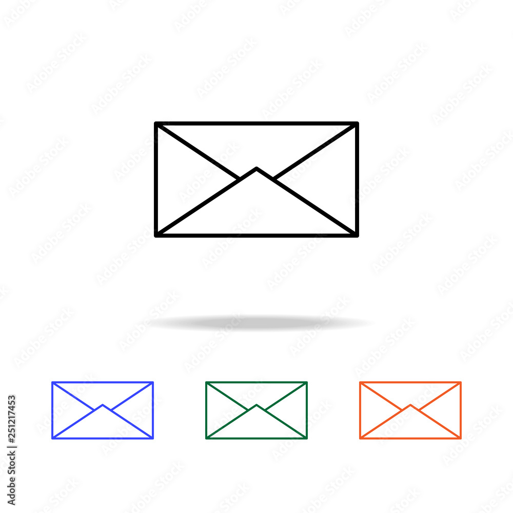 Poster the envelope icon. elements of simple web icon in multi color. premium quality graphic design icon. 