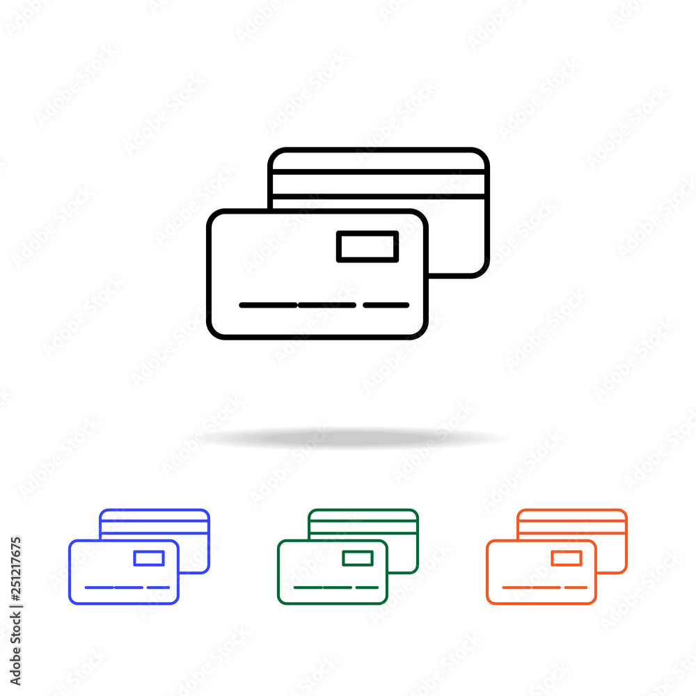 Poster credit cards icon. elements of simple web icon in multi color. premium quality graphic design icon. 