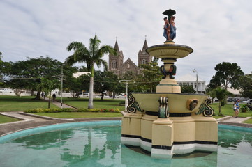 Fountain on the Square in Basseterre, St. Kitts