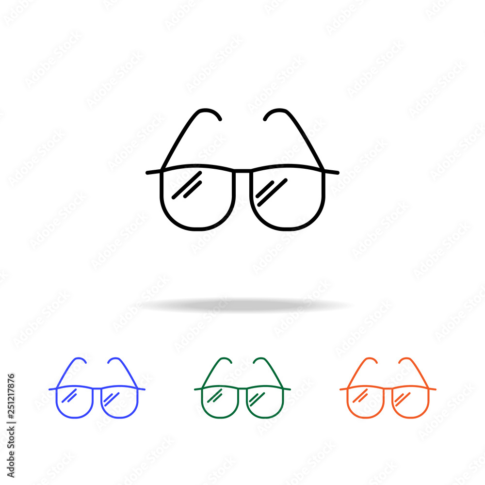 Poster sunglasses icon. elements of simple web icon in multi color. premium quality graphic design icon. si