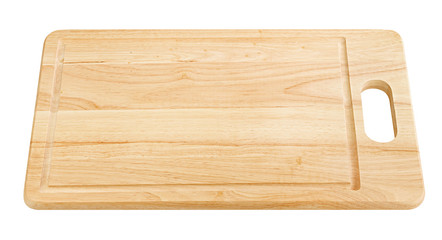 wooden board isolated on white background, clipping path