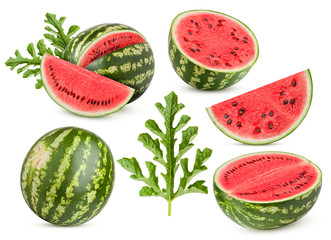 watermelon isolated on white background, full depth of field