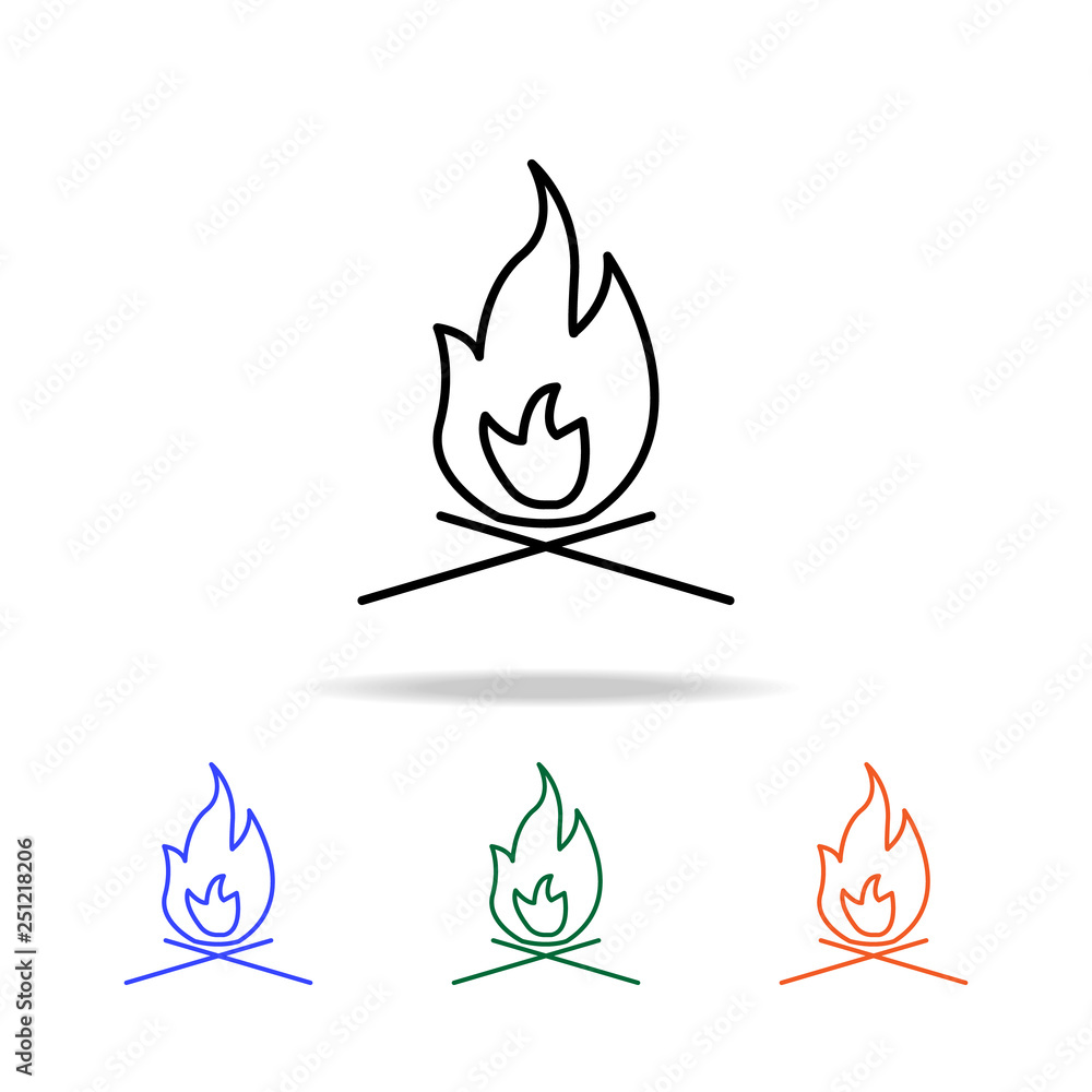 Poster bonfire icon. elements of simple web icon in multi color. premium quality graphic design icon. simpl