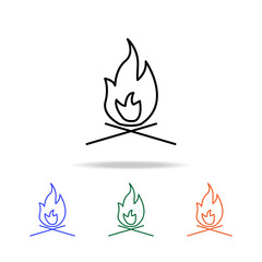 bonfire icon. Elements of simple web icon in multi color. Premium quality graphic design icon. Simple icon for websites, web design, mobile app, info graphics
