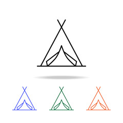 tent icon. Elements of simple web icon in multi color. Premium quality graphic design icon. Simple icon for websites, web design, mobile app, info graphics
