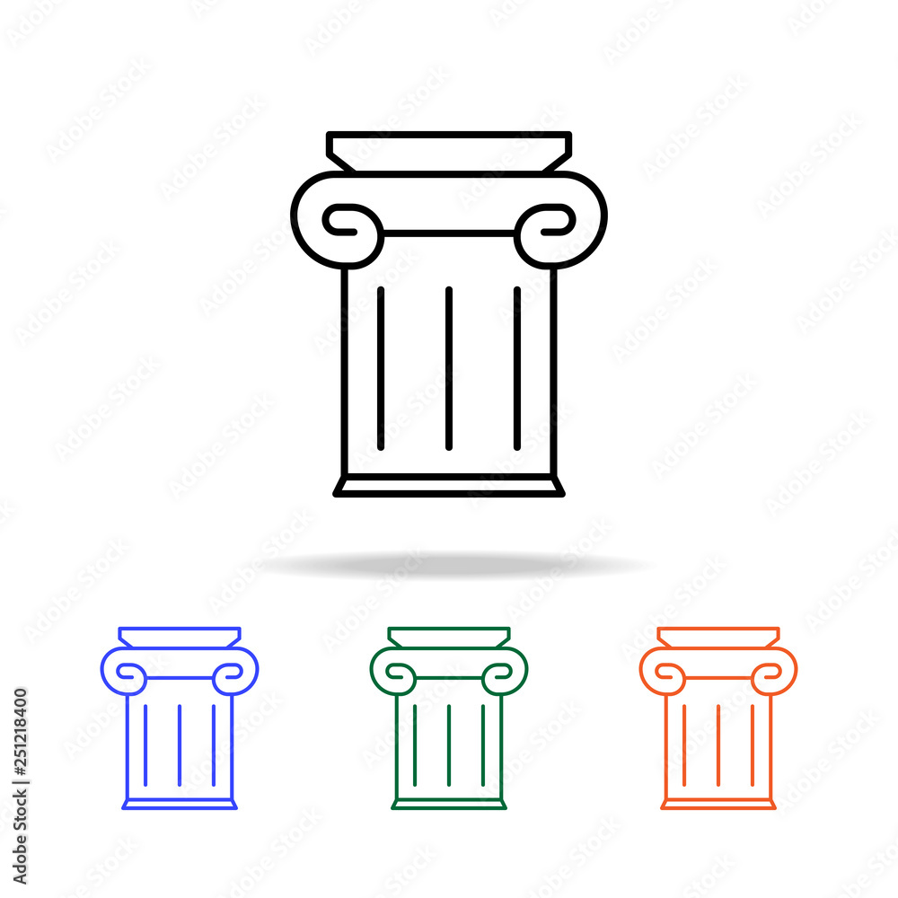 Aufkleber greek podium icon. elements of simple web icon in multi color. premium quality graphic design icon. 