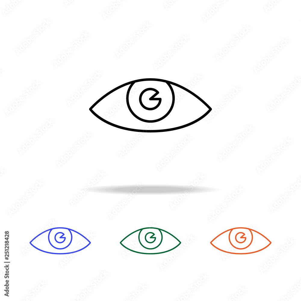 Poster eye icon. elements of simple web icon in multi color. premium quality graphic design icon. simple ic