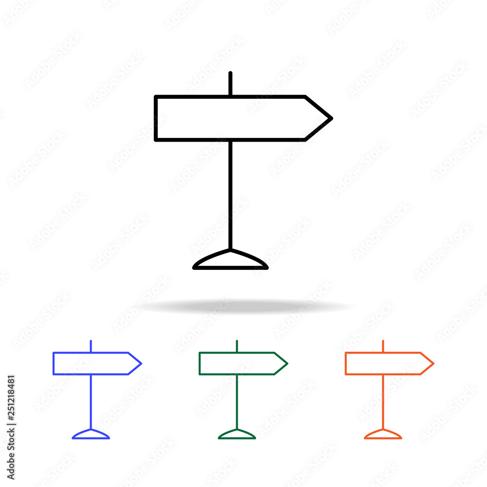 Poster traffic sign of direction icon. elements of simple web icon in multi color. premium quality graphic 