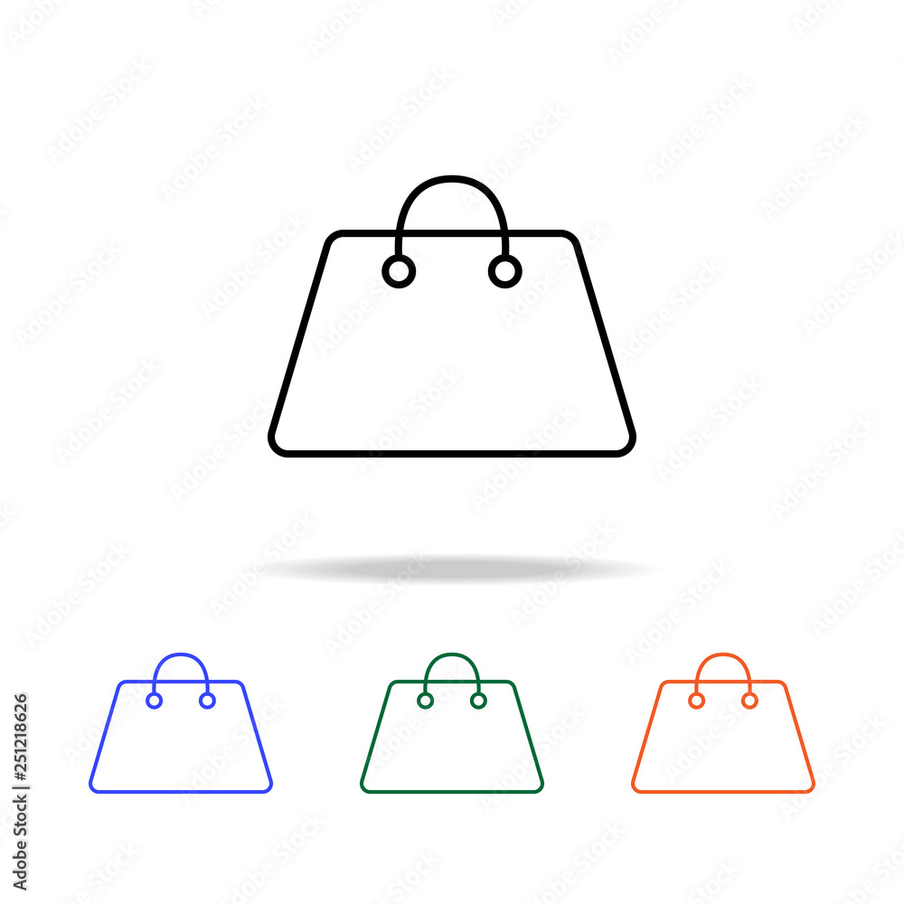 Poster lady's bag icon. elements of simple web icon in multi color. premium quality graphic design icon. si