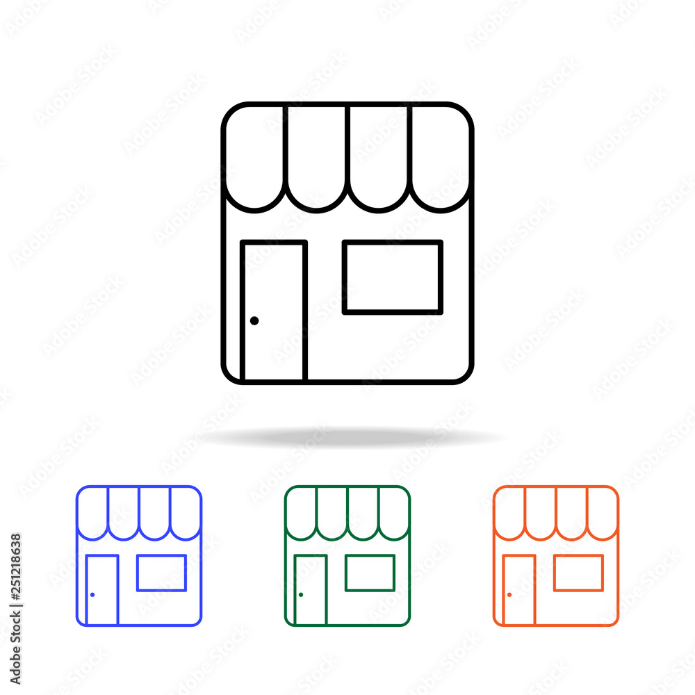 Poster sales stall icon. elements of simple web icon in multi color. premium quality graphic design icon. s