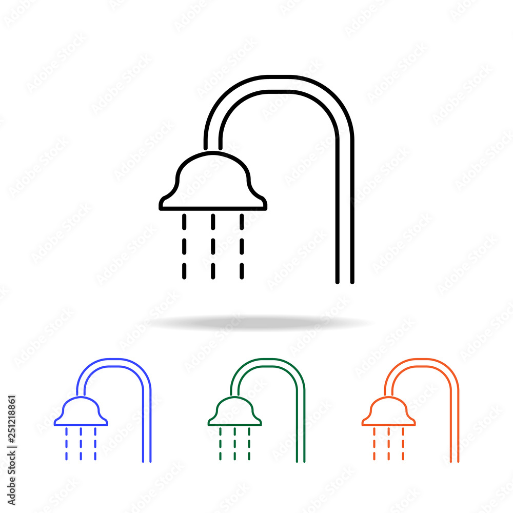 Poster shower icon. elements of simple web icon in multi color. premium quality graphic design icon. simple