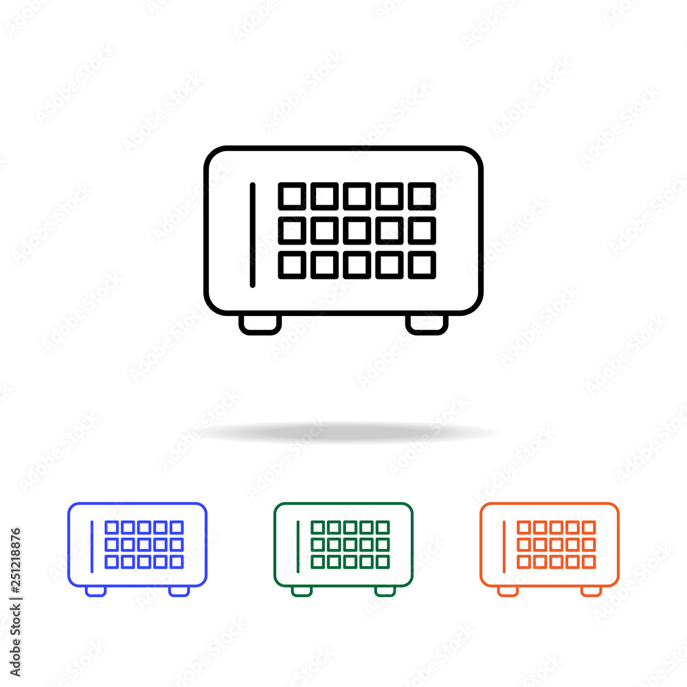 Poster hotel safeicon. elements of simple web icon in multi color. premium quality graphic design icon. sim