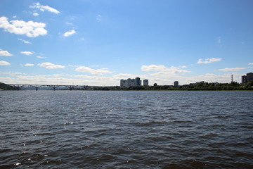 Obraz premium Nizhny Novgorod on the river Volga