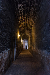 Corridor inside the cloister of the Monastery of Piedra