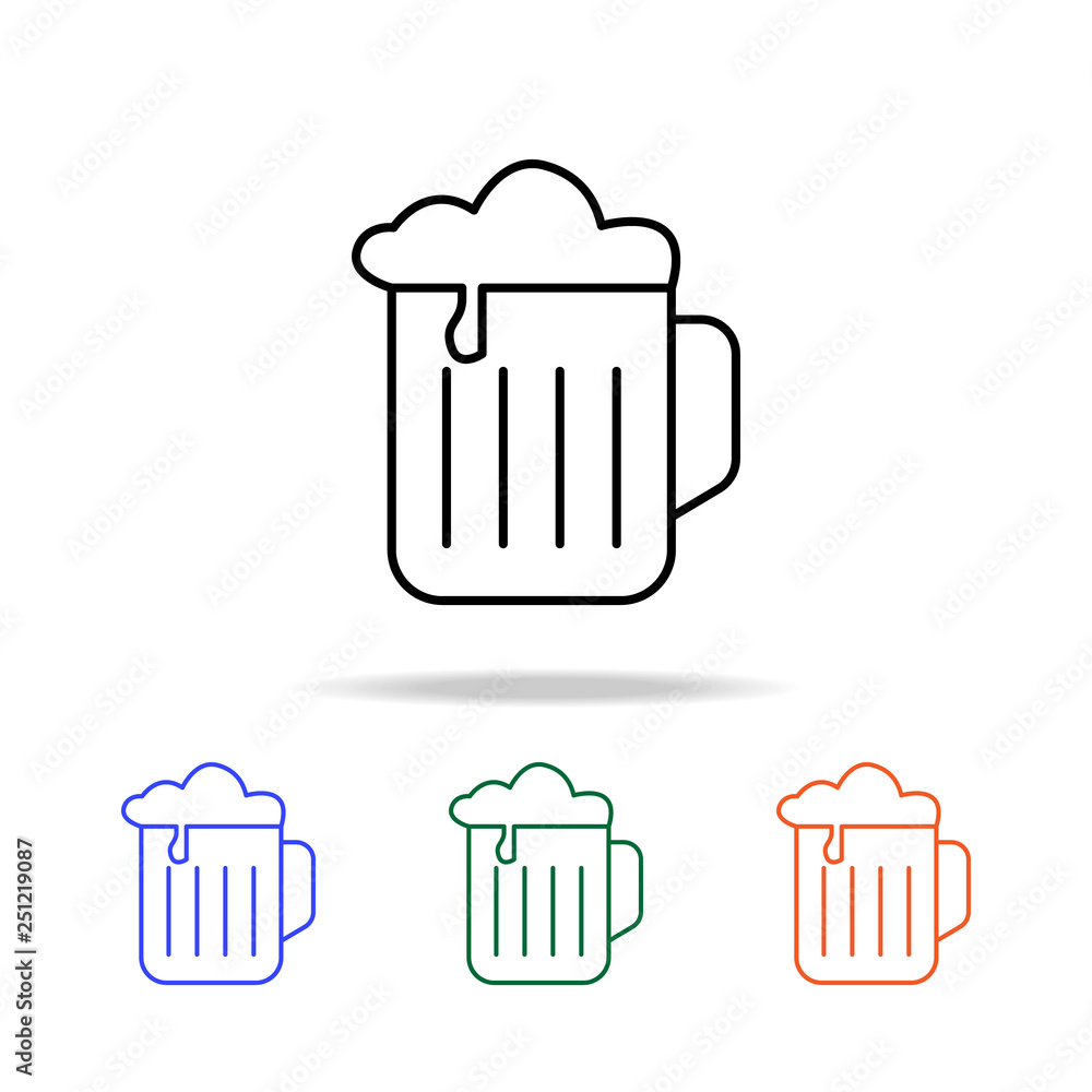 Poster beer mug icon. elements of simple web icon in multi color. premium quality graphic design icon. simp