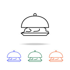 food on a tray icon. Elements of simple web icon in multi color. Premium quality graphic design icon. Simple icon for websites, web design, mobile app, info graphics