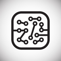 Electronic circuit icon on white background for graphic and web design, Modern simple vector sign. Internet concept. Trendy symbol for website design web button or mobile app