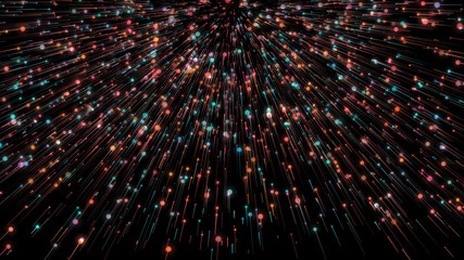 Naklejka premium Background with color lines. Different shades and thickness.