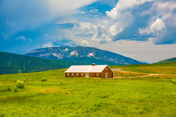 Fototapeta na wymiar Farm Ranch in Crested Butte, Colorado, USA