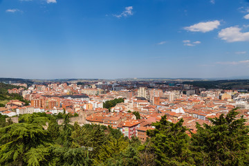 Fototapeta na wymiar Burgos, Spain. Scenic view of the city from the hill