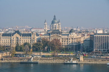 Fototapeta premium Budapest Hungary, city skyline at St. Stephen's Basilica