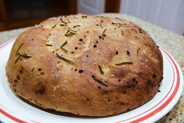 Crusty Homemade Round Loaf of Bread