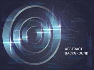 Geometric circles sparkle on the background.
