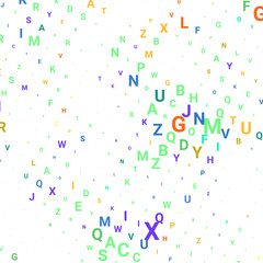 Abstract texture with letters.