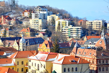 Typical urban landscape of the city Brasov, a town situated in Transylvania, Romania, in the center of the country. 300.000 inhabitants.
